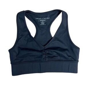 NWOT Threads 4 Thought Racerback Sports Bra Ruched V-Neck Small